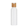 Empty Hair Conditioner Bottle Shampoo Packaging 100ml Plastic Lotion Bottle With Bamboo Disc Top Cap