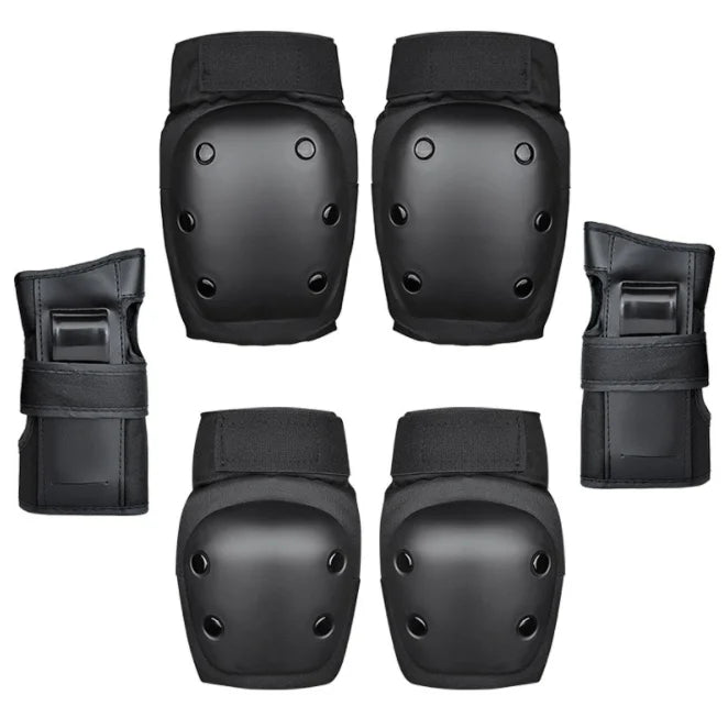 6Pcs Adult Child Skating Protective Gear Breathable Elbow Knee Pads Wrist Guard Skiing Cycling Skateboard Anti-slip Protector