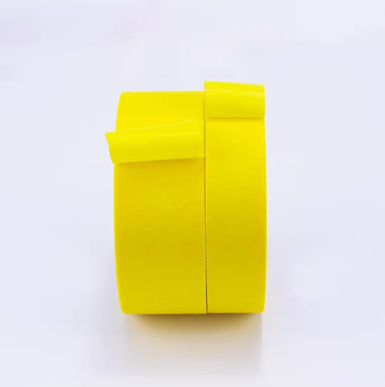 Professional Automotive Grade Yellow Masking Tape 120℃ High Temperature Resistant Auto Refinish Paint Spray Protection Tape MegaBDM