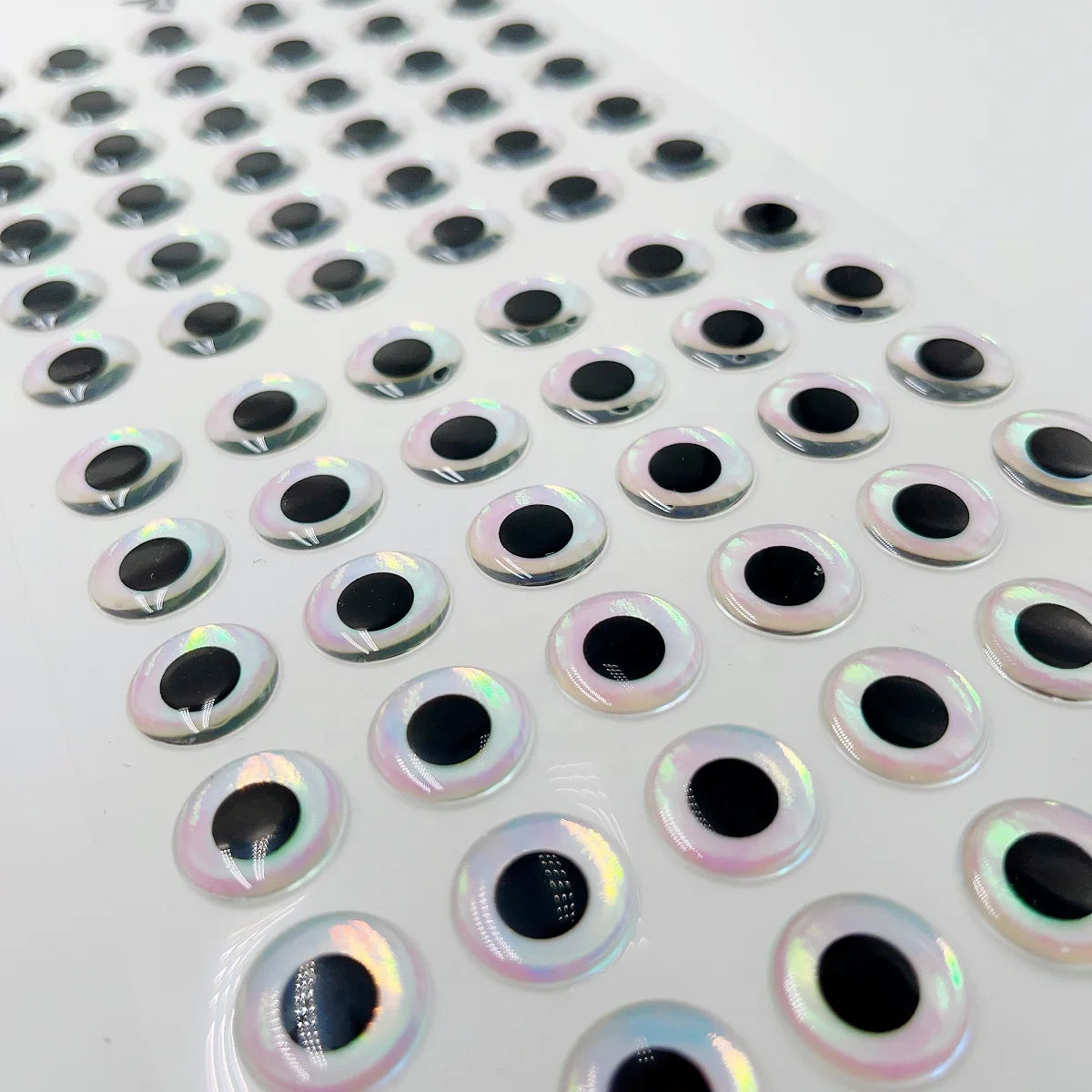 10mm/12mm/14mm/16mm Holographic 3d Fishing Lure Eyes Realistic Fly Tying Iridescent Fly Fishing Eye for Lure Making
