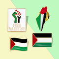 Hot Sell Ready Design Palestine Flag  Pin Butterfly Handala Map Ribbon Lapel Pin Stickers  Magnet