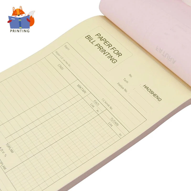 Wholesale Design Colorful Invoice Books Printing for Restaurant Receipt