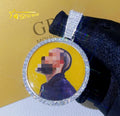 GRA Certificated Pass Diamond Tester 45MM Picture Photo Memory Custom Moissanite Hip Hop Pendant
