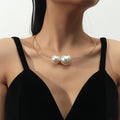 Wholesale Pearl Fashion OL Open Collar Geometric Ball Shape Simple Atmospheric Diamond Women Collar Bohemian Jewelry Necklace