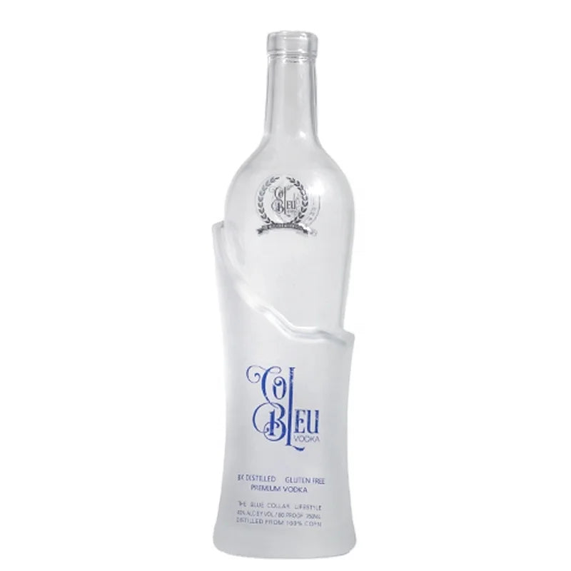 Frosted 750ml Bottle Glass Bottle with Cork Vodka Gin Glass Bottle