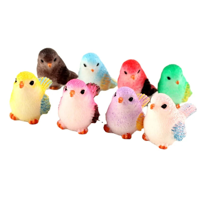 Resin Simulation Sparrow Bird Resin Charms Cabochon for Slime Filler Kid DIY Mobile Phone Hairclip Keychain Decoration Craft