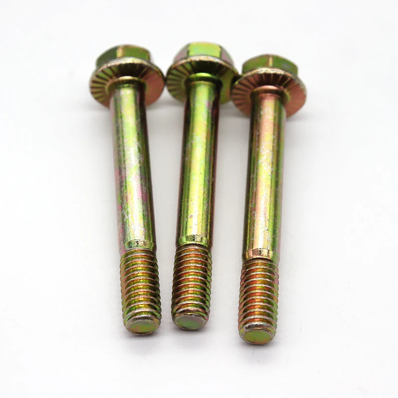 Low Price  Class2 Class5  ANSI/ASME Carbon Steel Colored Zinc Galvanized Half Thread Hex Flange Bolts DIN6921
