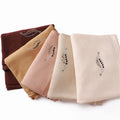 New Design Solid Colors Stretchy Shawls Scarves With Leaves Diamond Cotton Breathable Plain Arab Islamic Ladies Scarf
