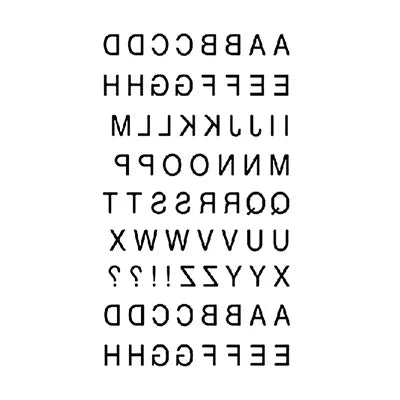 X Series Waterproof Body Art Skin Friendly Alphabetical Black Letters Custom Temporary Tattoo Paper 60x105mm Lasting 3-7 Days