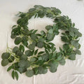 Faux Silver Dollar Eucalyptus Garland Greenery Eucalyptus Willow Leaves Vines Artificial Eucalyptus Garland