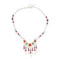Fashionable Classic Luxury Elegant Faux Pearl Pendant Metal Necklace Women's Party Wedding Jewelry