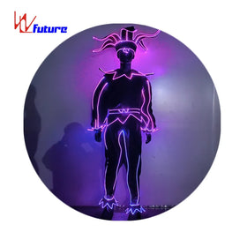 Fiber-optic Light up Circus Clown Parade Costume