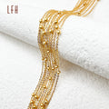 Wholesale K18 Shine O Shape Chain Necklace Length 18inch Weight 1.29 Gram AU750 Pure Gold Chain 18k Real Gold Chain Necklace