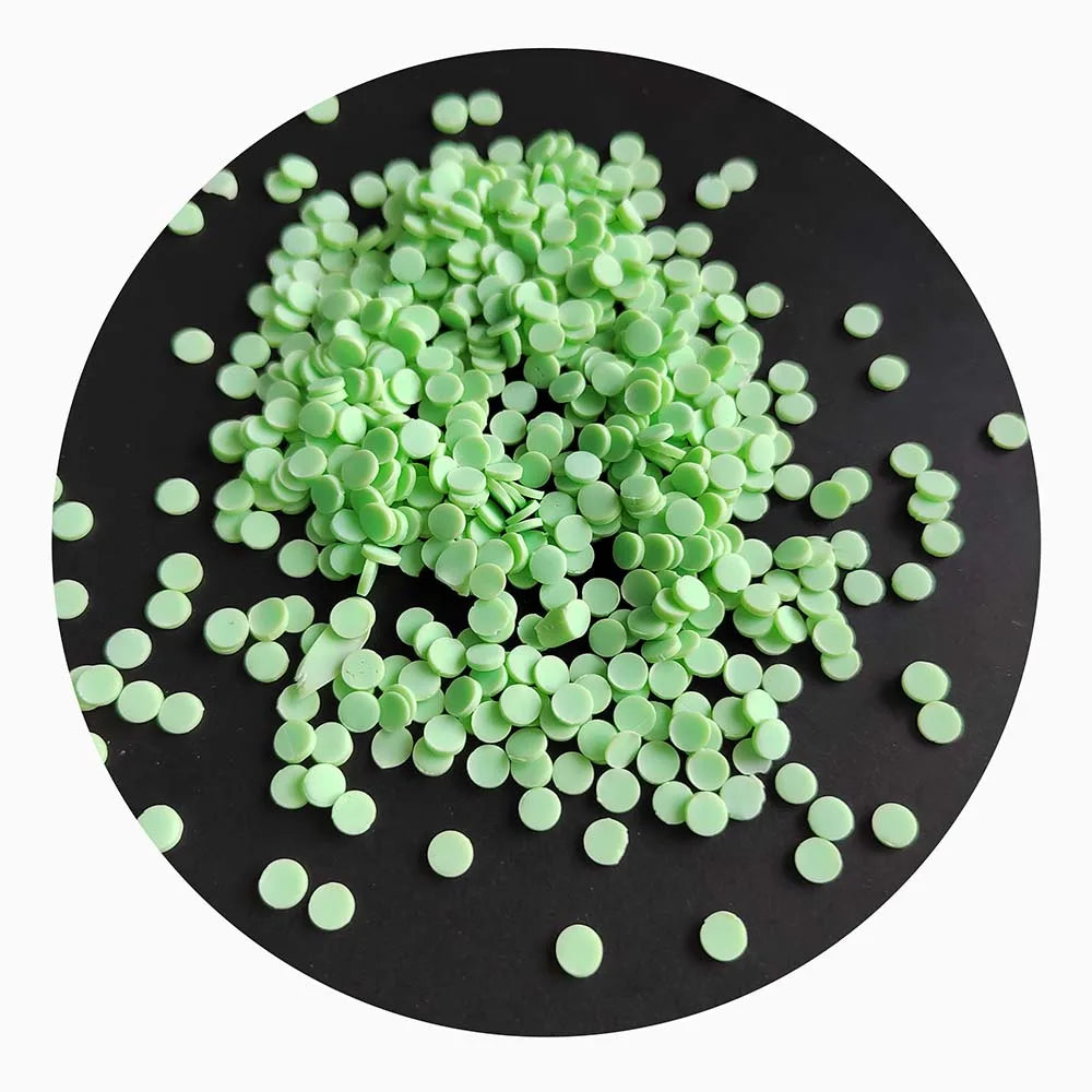 Bulk 500g/Lot Pastel Color Round Dot Circle Shape Polymer Clay Slices Colorful Sprinkles for Slimes Filling Handcraft Gift