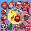 Wholesale Christmas Keychain Cute Gingerbread House Cozy Sweater Charms Festive Winter Bag Accessories Key Chains Holiday Gifts