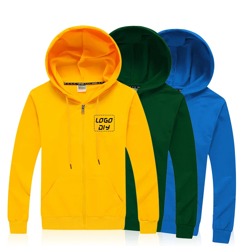 Wholesale Men Gym Hoodies Custom logo Cotton Polyester Zipper up Hoodies for Men Sport