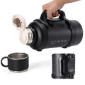 128oz Gallon Bottle 18/8 Stainless Steel Vacuum Insulated Eco-Friendly Luxury Travel Mug Wide Mouth with Handle and Color Lid