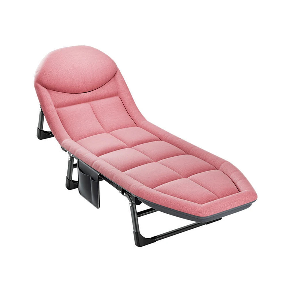 200*65*H32cm Modern Pink Recliner Folding Chair Aluminum Alloy Frame Multi-Function Living Room Outdoor Folding Bed