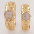 Samoan Seal Tribal Bracelet Watch Bangle Hawaiian Jewelry Wholesale 14k Gold Plated Filled Jewelry Set Pearl Bracelet Ring