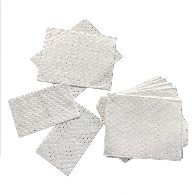 Oilspillpro OOA-M0400 White Oil Hydrophobic Sorbent Mat Absorbent Pads Industrial Absorbing Pad Marine Beach