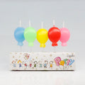Hot Selling 2024 Cute Balloon Shaped Birthday Candles Sets Macaroon Color for Fun