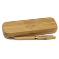 Premium Custom Business Logo Box Brand Parker Refill Gold Metal Clip Best Gift ECO Natural Wooden Luxury Bamboo Pen With Case