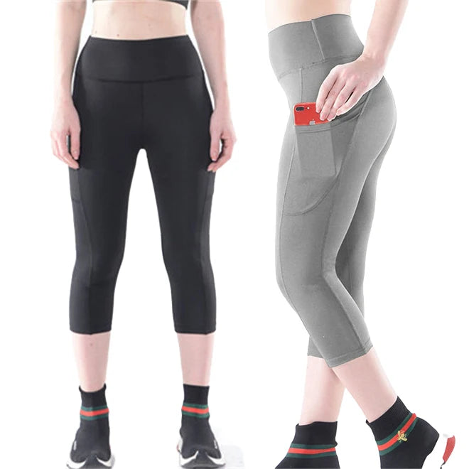 Super Soft High Waist Women's Gym Fitness Pants Solid Plain Yoga Leggings Elastic Waist Customizable Plus Size Breathable