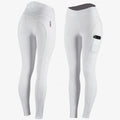 Equestrian Women Competition White Full Seat Silicone Riding Jodhpurs