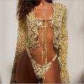 Guangzhou Auyan Women's Multi-Piece Split Swimwear Set New Floral Triangle Crystal Bikini Swimwear