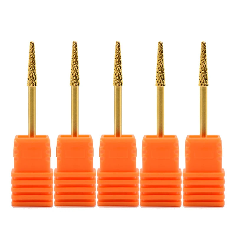 Popular Cone Carbide Nail Drill Bit 3/32" Rotary Burr Cuticle Clean Bits Milling Cutter for Manicure Nail Drill Accessories Tool