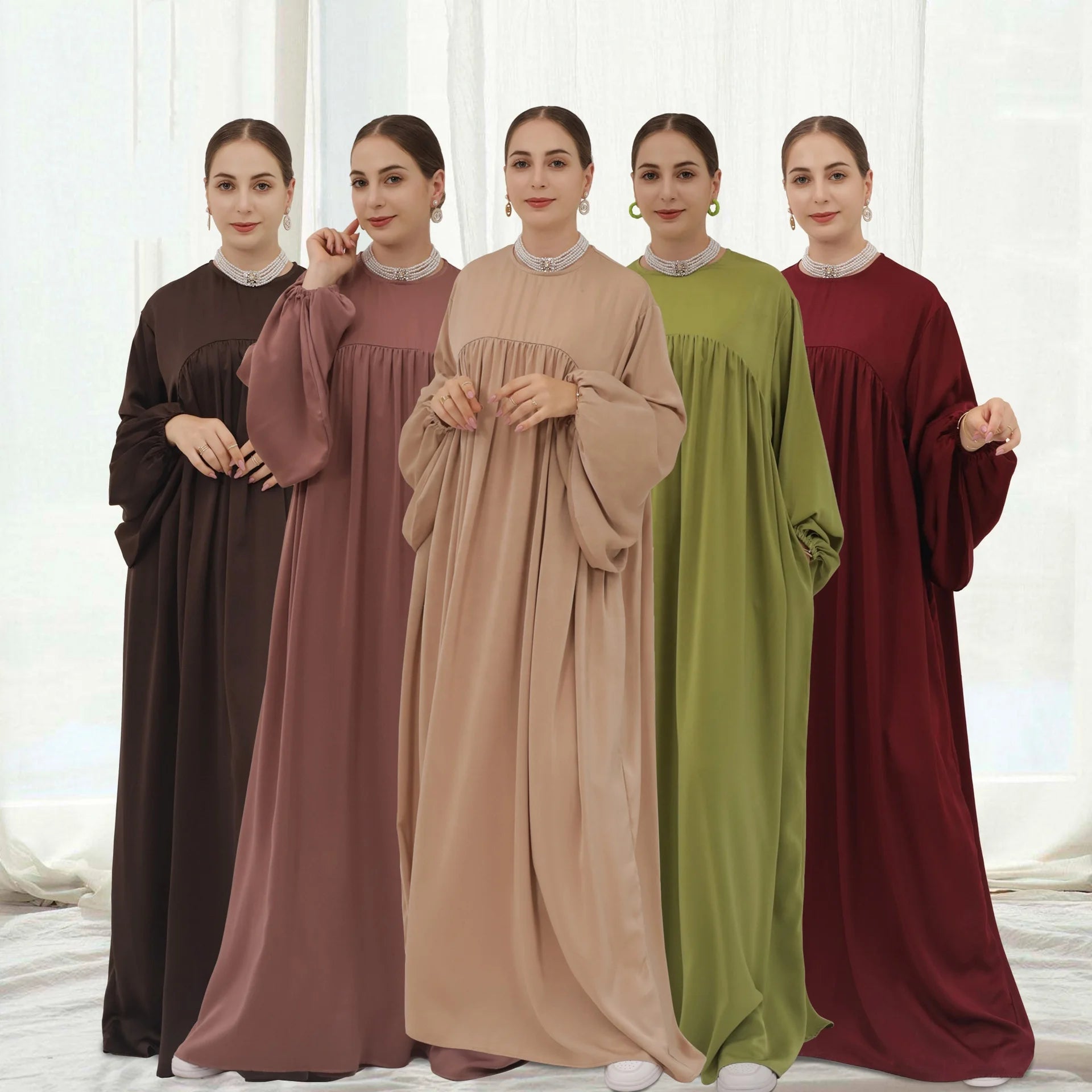 Zifeng OEM Vetements Islamiques Eid Comfortable Plain Long Robe Dress