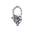 Oxidized Sterling Silver Funny Charm Holder Clasp Girl With Balloon Decorative Lobster Clasp Lock Findings