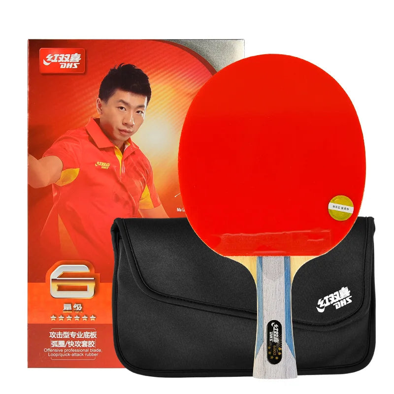 DHS 6002/6006 Super Good Quality 6 Star Fast Offensive Durable Professional Table Tennis Racket for Competition