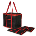 Reusable Cooler Bags with Sturdy Zip and Handles Non-Woven Aluminium Foil Lining Insulated for Grocery Shopping