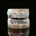 Persnal Grillz Custom Made 925 Sterling Silver White Gold Plated Luxury Grills VVS Moissanite Diamonds Dental Teeth Grillz