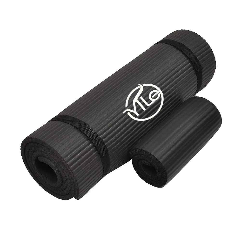 NBR 10mm Thick Non slip Yoga Mat Eyelet Holes Outdoor Dropship with Carry Strap