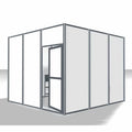 Movable Room Dividers Partition Wall Customized Aluminum Frame Glass or Wooden Type Interior Modular Office Exhibition