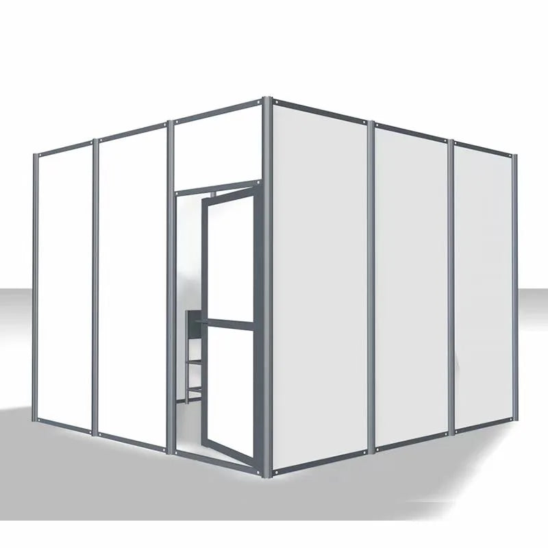 Movable Room Dividers Partition Wall Customized Aluminum Frame Glass or Wooden Type Interior Modular Office Exhibition