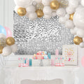 Shimmer Silver Sequins Wall Backdrop with PET Material 30x30cm for Wedding Birthday Anniversary & Engagement Photo Backdrops