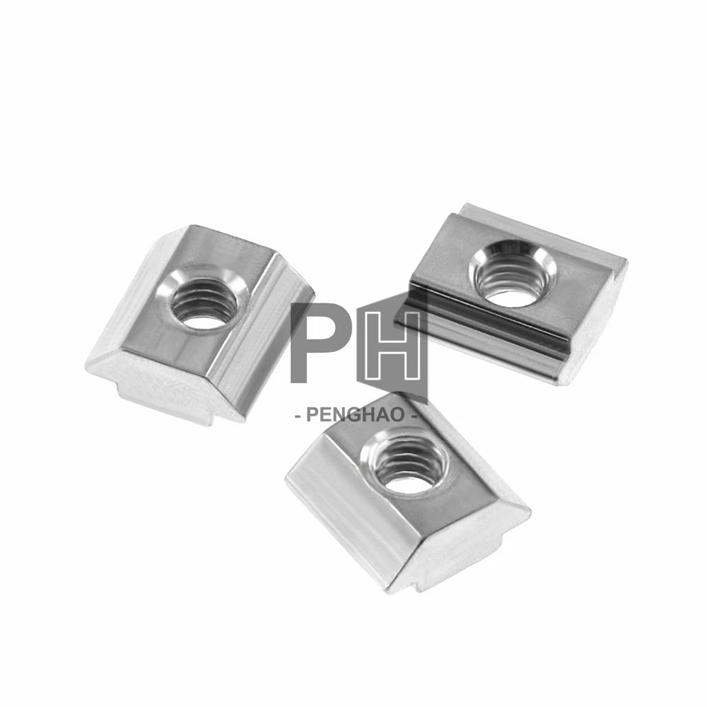 Durable 2020 3030 4040 M3 M4 M5 M6 T Block Square Nuts T-Track Sliding Hammer Nut T Slot Nut for Fastener Aluminum Profile