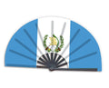2022 Wholesale Custom Printed National Cuntry Flag Guatemala Folding Bamboo Hand Held Fan