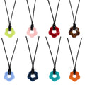 Colorful Best Friends Gift Adjustable Necklace Women Jewelry Amber Y2k Harajuku Designer Hollowed Resin Flower Pendant 1 Piece