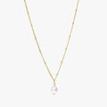 Fashion Stainless Steel Chain Charm Baroque Necklace Gold Plated Freshwater Pearl Pendant Necklace for Women