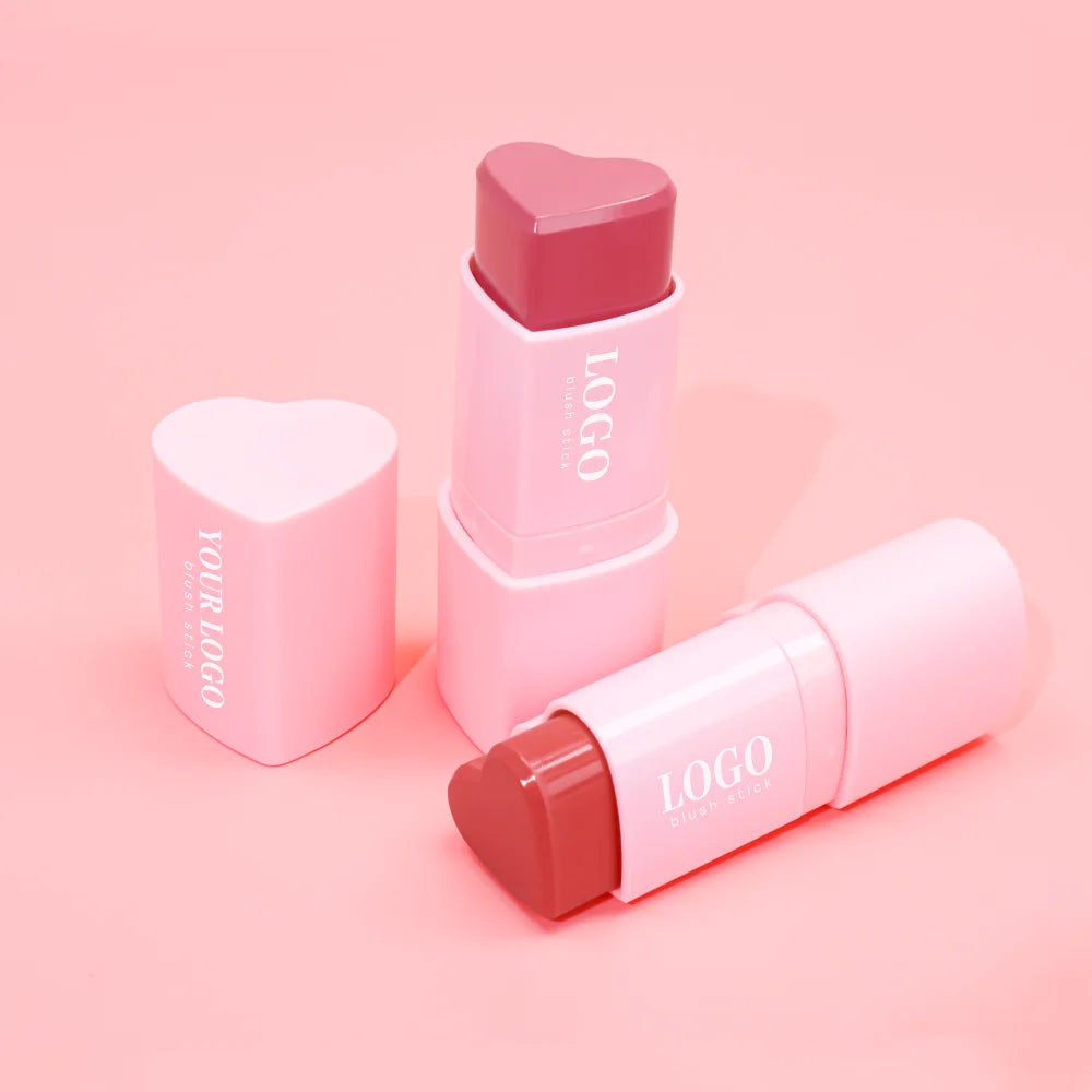 Create Your Own Custom Cheek Blush Stick Cream Makeup Blush Stick Private Label Long Lasting Vegan Pigmented Blusher Wholesale