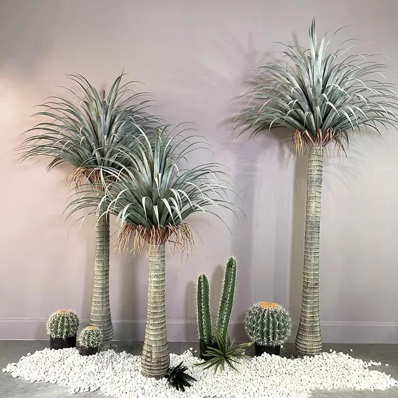 Indoor Decoration Artificial Plants Unique Hotel Plastic Banyan Tree With Pot Artificial Trees
