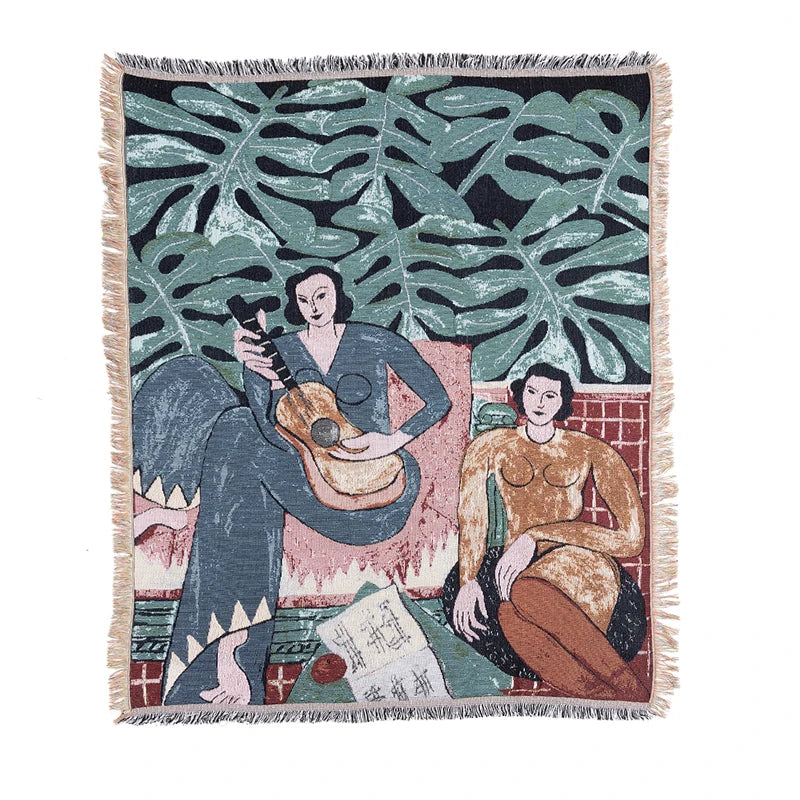 Manufactures Gift Personalized Cotton Woven Basket 2022 Throw Blankets