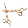 Professional Barber Scissors 6" Japan Stainless Thinning Shears Gold Hair Cutting Scissors A1011 Hair Scissors Haircut Set