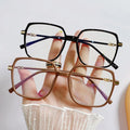 TR Fashion Unisex Optical Frame Glasses Anti-Blue Light Large Eyeglasses for Men and Women PC Material Myopia Glasses