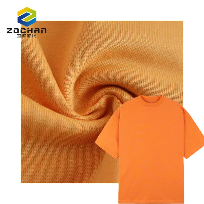 Stock 190gsm 100% Cotton Single Jersey Breathable Absorbent Wicking Knitted Fabric for Dress t Shirt Clothing