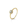 Christmas Gifts 925 Sterling Silver Snow Flower Zircon Gold Plated Open Rings for Women Fashion Jewelry Rings